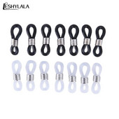 100 τεμ. Αντιολισθητικό δαχτυλίδι από καουτσούκ ιμάντα επέκτασης ελατηρίου DIY γυαλιά σχοινί Πλαστικά γυαλιά σιλικόνης Αλυσίδα σύνδεσης γυαλιών