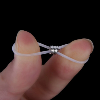 100 τεμ. Αντιολισθητικό δαχτυλίδι από καουτσούκ ιμάντα επέκτασης ελατηρίου DIY γυαλιά σχοινί Πλαστικά γυαλιά σιλικόνης Αλυσίδα σύνδεσης γυαλιών