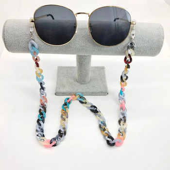 Акрилна верига за очила Цветна текстура Държач за слънчеви очила Каишка за придържане на очила за жени Момичета