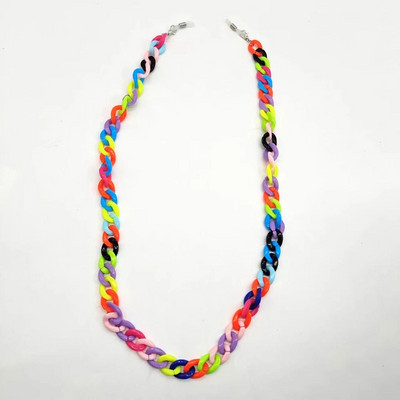 Akrila briļļu ķēdes krāsas tekstūras saulesbriļļu turētājs briļļu stiprinājuma siksna sievietēm meitenēm