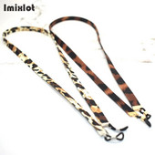 Plaša leoparda briļļu siksna mākslīgās ādas saulesbrilles, auklas, kaklarota āra sporta brilles, virves, brilles, aksesuāri