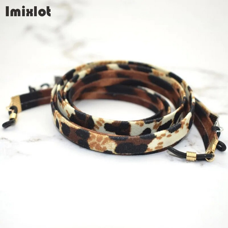 Plaša leoparda briļļu siksna mākslīgās ādas saulesbrilles, auklas, kaklarota āra sporta brilles, virves, brilles, aksesuāri