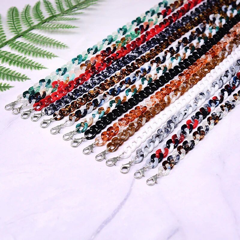 MOON GIRL 72cm akrila saulesbriļļu ķēde sievietēm pret slīdēšanu lasāmbrilles lentes klipsi maskas turētājs kakla siksna štrope Dropshipping