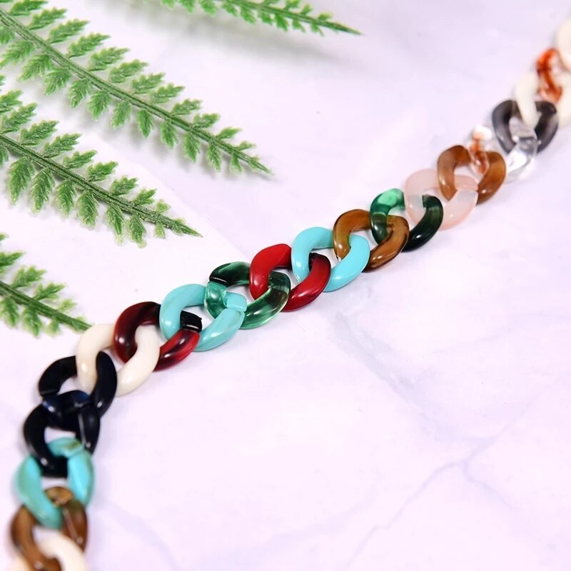 MOON GIRL 72cm akrila saulesbriļļu ķēde sievietēm pret slīdēšanu lasāmbrilles lentes klipsi maskas turētājs kakla siksna štrope Dropshipping