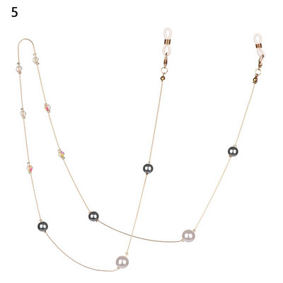 Chic biserni metalni lanac za naočale Neklizajuća vintage vrpca za naočale Držač za naočale za čitanje Traka za oko vrata Uže Lanac za sunčane naočale