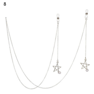 Chic biserni metalni lanac za naočale Neklizajuća vintage vrpca za naočale Držač za naočale za čitanje Traka za oko vrata Uže Lanac za sunčane naočale