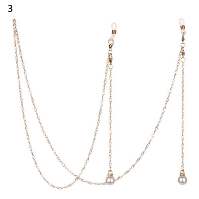 Chic biserni metalni lanac za naočale Neklizajuća vintage vrpca za naočale Držač za naočale za čitanje Traka za oko vrata Uže Lanac za sunčane naočale