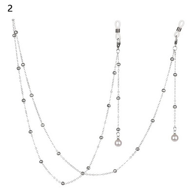 Chic biserni metalni lanac za naočale Neklizajuća vintage vrpca za naočale Držač za naočale za čitanje Traka za oko vrata Uže Lanac za sunčane naočale