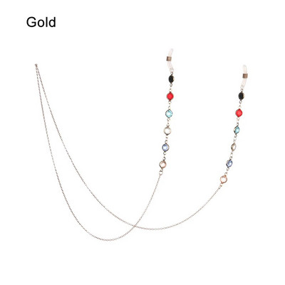 Chic biserni metalni lanac za naočale Neklizajuća vintage vrpca za naočale Držač za naočale za čitanje Traka za oko vrata Uže Lanac za sunčane naočale