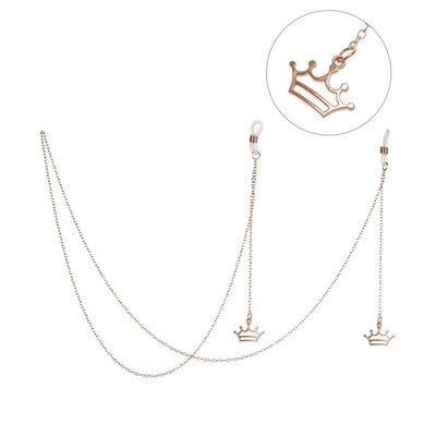 Chic biserni metalni lanac za naočale Neklizajuća vintage vrpca za naočale Držač za naočale za čitanje Traka za oko vrata Uže Lanac za sunčane naočale