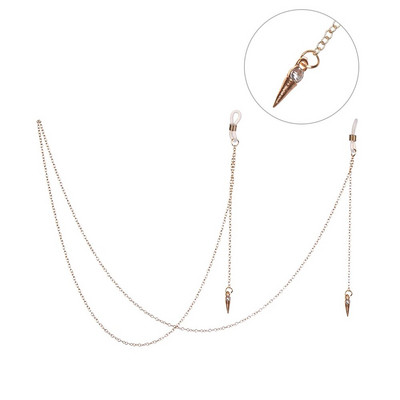 Chic biserni metalni lanac za naočale Neklizajuća vintage vrpca za naočale Držač za naočale za čitanje Traka za oko vrata Uže Lanac za sunčane naočale