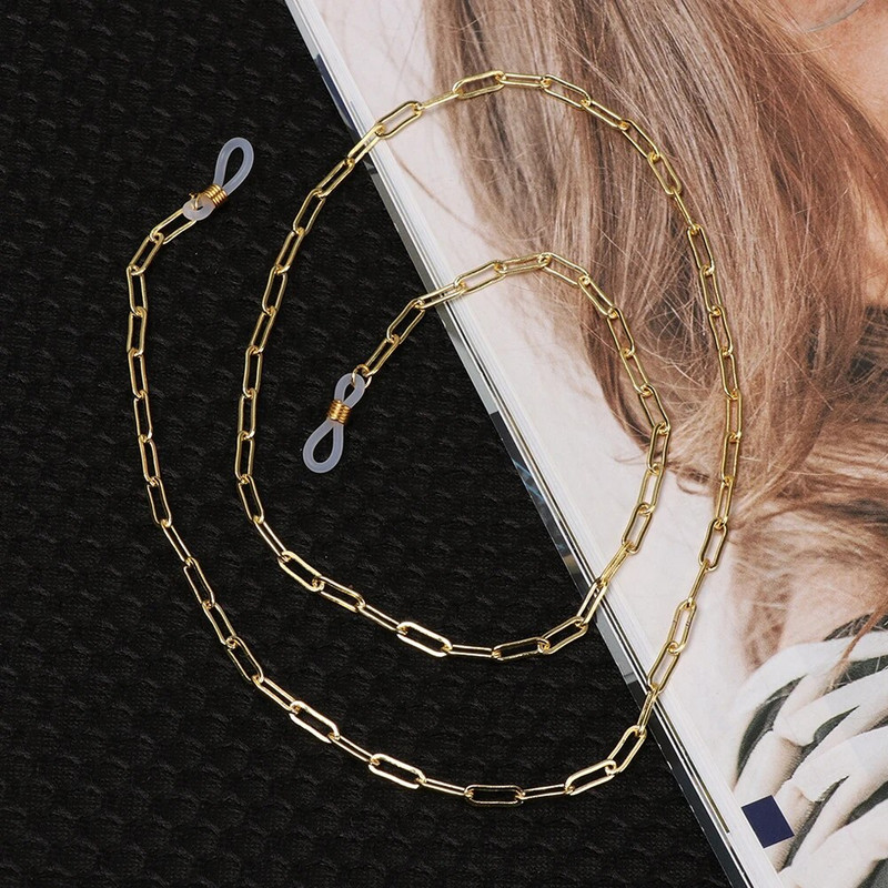 Chic biserni metalni lanac za naočale Neklizajuća vintage vrpca za naočale Držač za naočale za čitanje Traka za oko vrata Uže Lanac za sunčane naočale