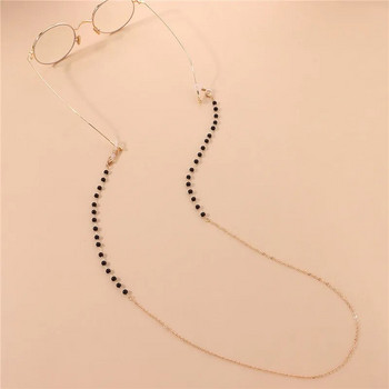 Слънчеви очила Маскиращи вериги за жени Акрилни перлени кристални вериги за очила Стъклен шнур 2021 Нови модни бижута на едро