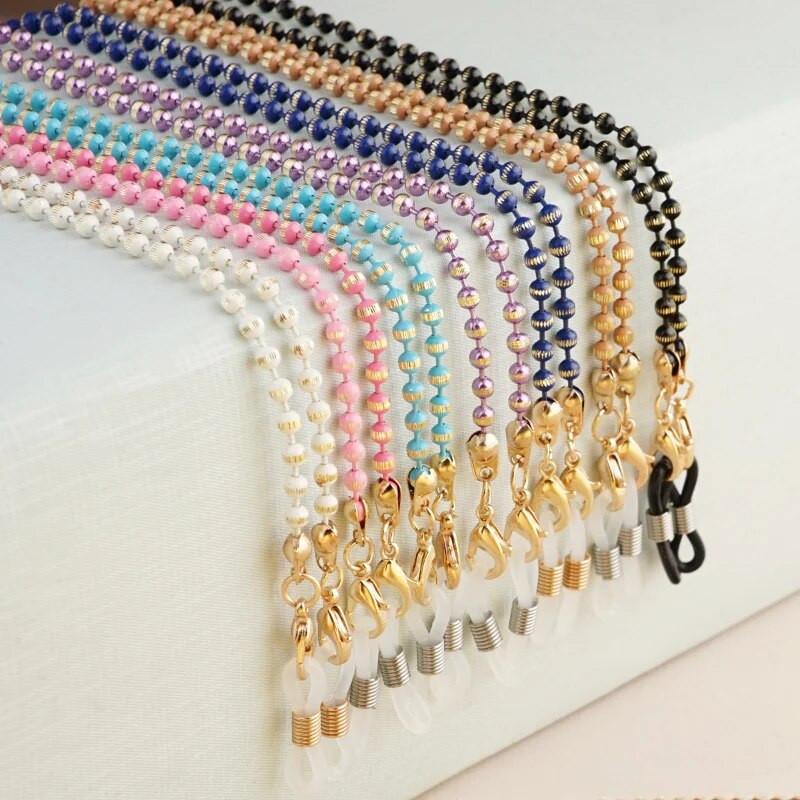 Modes Pērlītes Brilles Ķēdes Akrila Pērlītes Presbyopic Brilles Maskas Piekarināmas Virves Jaunas Neitrālas Brilles Ķēdes Pretpazaudēšanas Aksesuāri