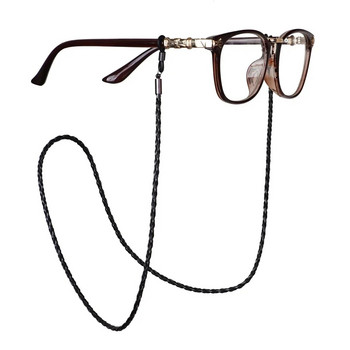 Дебели усукващи се слънчеви очила Верижка от кожено въже Многоцветна верига за очила за четене Спорт на открито Неплъзгащи се аксесоари за очила