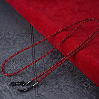 Thick Twist saulesbrilles Ādas virves ķēde Daudzkrāsains lasīšanas brilles ķēde āra sportam neslīdoši briļļu piederumi