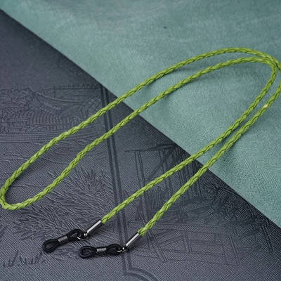 Thick Twist saulesbrilles Ādas virves ķēde Daudzkrāsains lasīšanas brilles ķēde āra sportam neslīdoši briļļu piederumi