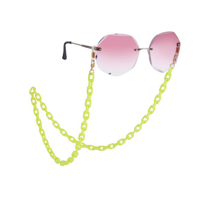 Jauktas krāsas akrila saulesbrilles ķēde sievietēm brilles ķēde brilles siksna brilles aukla maskas turētājs piekārts maska kaklarota aukla