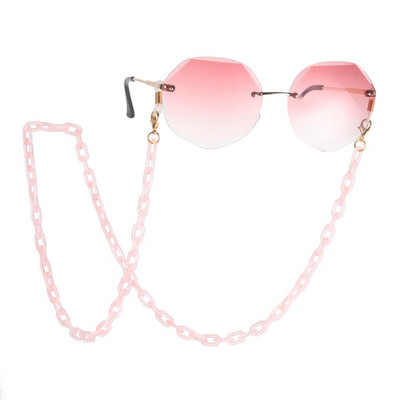 Jauktas krāsas akrila saulesbrilles ķēde sievietēm brilles ķēde brilles siksna brilles aukla maskas turētājs piekārts maska kaklarota aukla