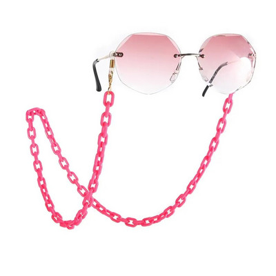 Jauktas krāsas akrila saulesbrilles ķēde sievietēm brilles ķēde brilles siksna brilles aukla maskas turētājs piekārts maska kaklarota aukla