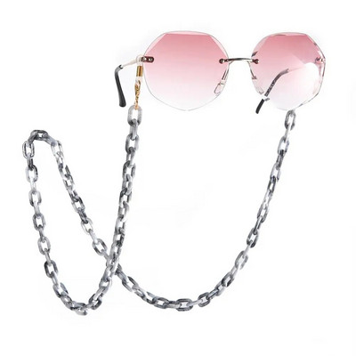 Jauktas krāsas akrila saulesbrilles ķēde sievietēm brilles ķēde brilles siksna brilles aukla maskas turētājs piekārts maska kaklarota aukla