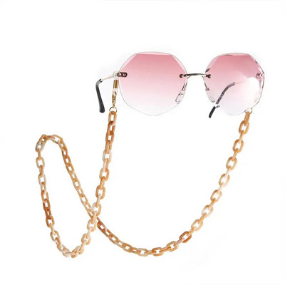 Jauktas krāsas akrila saulesbrilles ķēde sievietēm brilles ķēde brilles siksna brilles aukla maskas turētājs piekārts maska kaklarota aukla