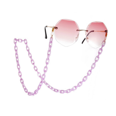 Jauktas krāsas akrila saulesbrilles ķēde sievietēm brilles ķēde brilles siksna brilles aukla maskas turētājs piekārts maska kaklarota aukla