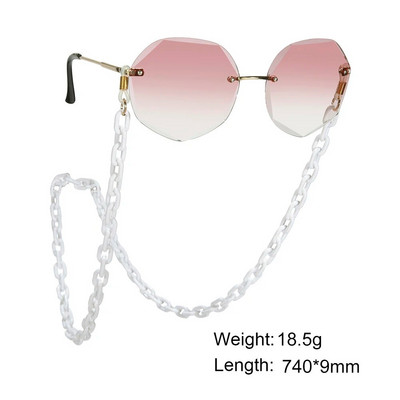 Jauktas krāsas akrila saulesbrilles ķēde sievietēm brilles ķēde brilles siksna brilles aukla maskas turētājs piekārts maska kaklarota aukla