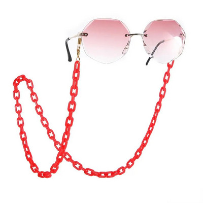 Jauktas krāsas akrila saulesbrilles ķēde sievietēm brilles ķēde brilles siksna brilles aukla maskas turētājs piekārts maska kaklarota aukla
