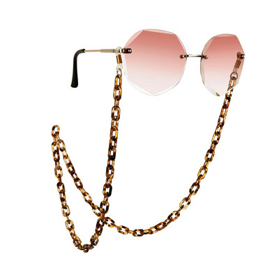 Jauktas krāsas akrila saulesbrilles ķēde sievietēm brilles ķēde brilles siksna brilles aukla maskas turētājs piekārts maska kaklarota aukla