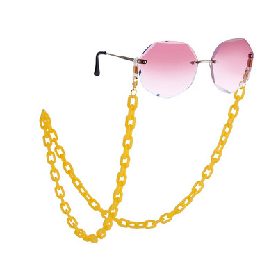 Jauktas krāsas akrila saulesbrilles ķēde sievietēm brilles ķēde brilles siksna brilles aukla maskas turētājs piekārts maska kaklarota aukla