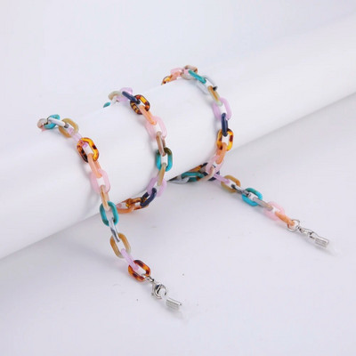 Jauktas krāsas akrila saulesbrilles ķēde sievietēm brilles ķēde brilles siksna brilles aukla maskas turētājs piekārts maska kaklarota aukla