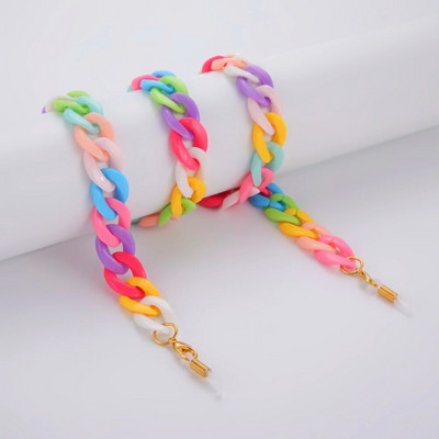 Teamer Leopard akrila brilles ķēde sievietēm vīriešiem sejas maska štrope Modes ķēdes maskai kakla turētājs saulesbrilles siksnas aukla dāvana