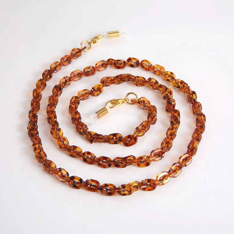 Teamer Leopard akrila brilles ķēde sievietēm vīriešiem sejas maska štrope Modes ķēdes maskai kakla turētājs saulesbrilles siksnas aukla dāvana