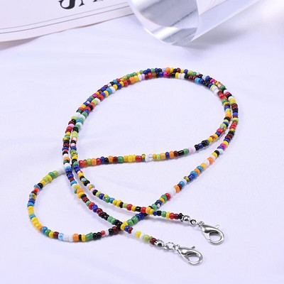 Värvilised Seemnehelmed Prillide ketid Maskide jaoks Naine Kaelarihm maskihoidjale Mood Prillid Päikeseprillid Prillipael