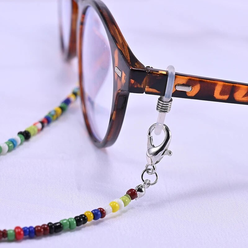 Värvilised Seemnehelmed Prillide ketid Maskide jaoks Naine Kaelarihm maskihoidjale Mood Prillid Päikeseprillid Prillipael