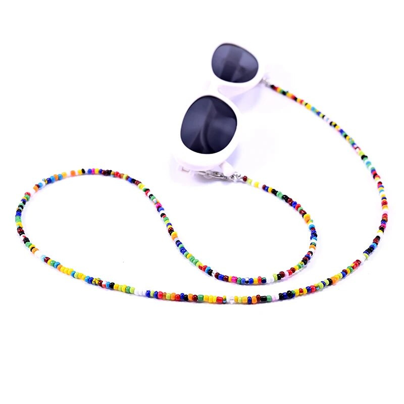 Värvilised Seemnehelmed Prillide ketid Maskide jaoks Naine Kaelarihm maskihoidjale Mood Prillid Päikeseprillid Prillipael