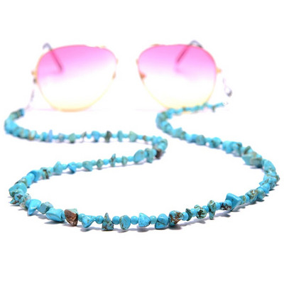 Αλυσίδες γυαλιών ηλίου Natural Gravel Γυναικείες 2021 New Fashion 72cm Amethyst Masking Glasses Chains Lanyard Χονδρική