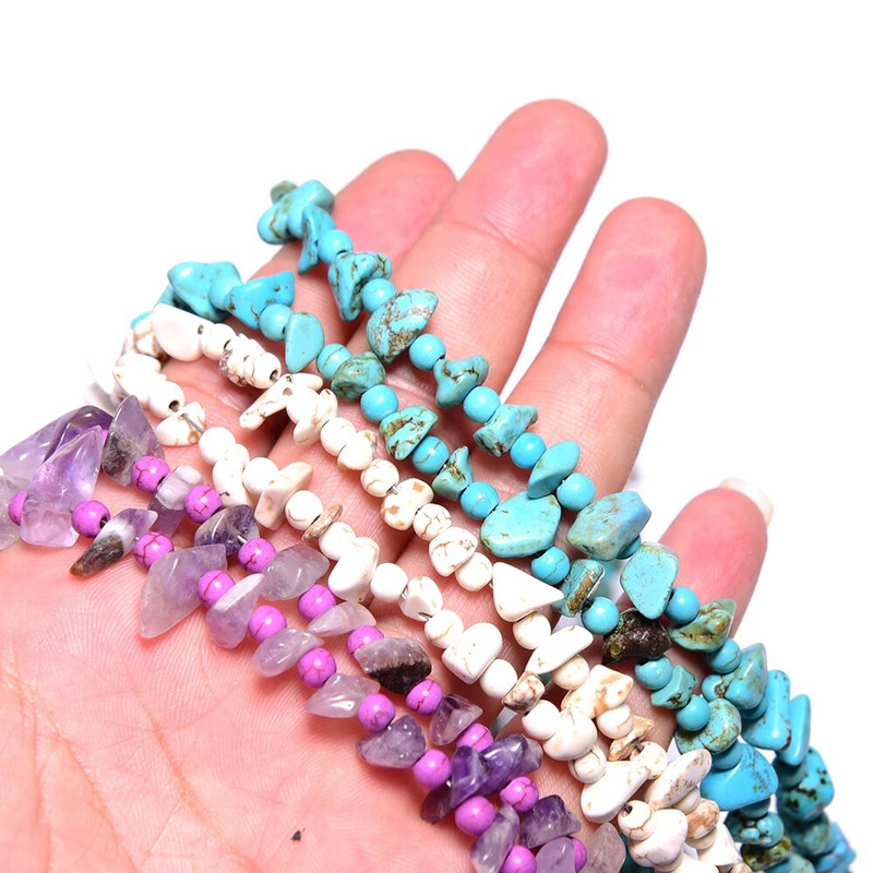 Αλυσίδες γυαλιών ηλίου Natural Gravel Γυναικείες 2021 New Fashion 72cm Amethyst Masking Glasses Chains Lanyard Χονδρική