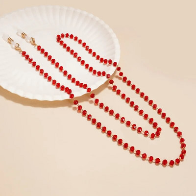 Αντιολισθητική αλυσίδα γυαλιών Creative Crystal Beaded Woman Ανδρικά γυαλιά ηλίου Κορδόνι υποδοχής μάσκας Κορδόνι πολύχρωμα γυαλιά Κοσμήματα