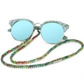 Dabīgā akmens fāzēm briļļu ķēde sievietēm modes saulesbrilles brilles kakla auklas fiksators siksniņa briļļu briļļu turētājs