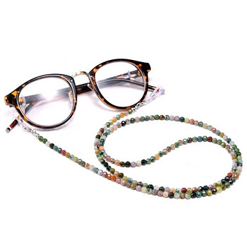 Αλυσίδες γυαλιών κορδόνι 4mm φυσική πέτρα για γυναίκες 2021 New Fashion 72cm Αλυσίδες γυαλιών ηλίου Χονδρική