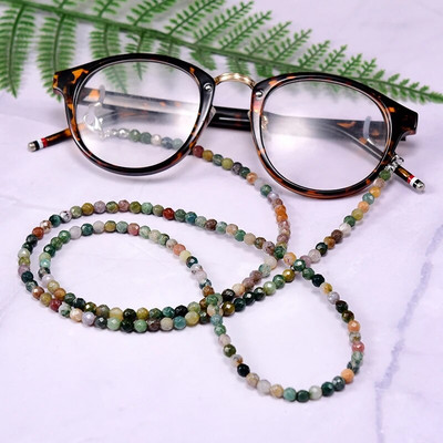 4 мм вериги за очила от естествен камък за шнур за жени 2021 Нова мода 72 см вериги за слънчеви очила на едро