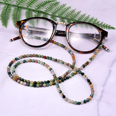 Lanțuri pentru ochelari cu șnur din piatră naturală de 4 mm, pentru femei, 2021, la modă nouă, lanțuri pentru ochelari de soare, 72 cm, comerț cu ridicata