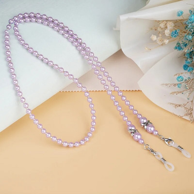 Lanț de ochelari de perle de modă pentru femei, șnur pentru ochelari de soare, curea ochelarii de lectură, frânghie, mască, lanț, cordon pentru gât, accesorii pentru ochelari, cadou