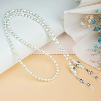 Lanț de ochelari de perle de modă pentru femei, șnur pentru ochelari de soare, curea ochelarii de lectură, frânghie, mască, lanț, cordon pentru gât, accesorii pentru ochelari, cadou