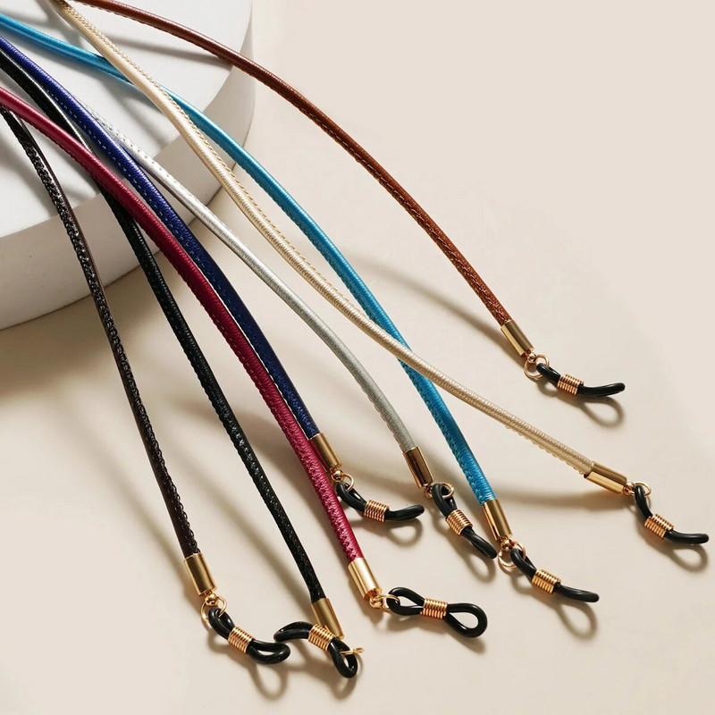 Saulesbrilles Virves siksniņa Kaklarota Pīts Āda Brilles Brilles Ķēdes Ādas Vads Lasīšanas Brilles Briļļu aksesuāri