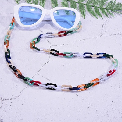 Lanțuri de ochelari Moda la modă Mască de față Colier Ochelari de soare Curele Curele Suport pentru gât Ochelari în vrac Lanț acrilic pentru bărbați și femei