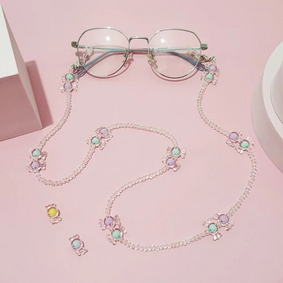 Nouă moda inimă cristal cu margele ochelari lanț mască mască șnur pentru femei fete colier anti-pierdere măști frânghie ochelari lanțuri