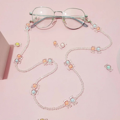 Nouă moda inimă cristal cu margele ochelari lanț mască mască șnur pentru femei fete colier anti-pierdere măști frânghie ochelari lanțuri